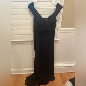 JARLO black gown off shoulders